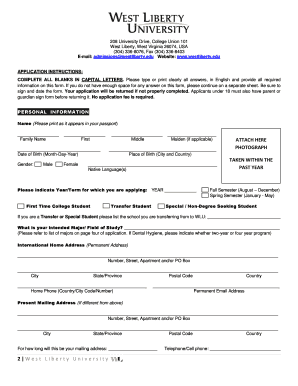 International Student Application UNDERGRADUATE STUDIES