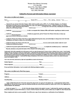 Tuition Fee Payment and Information Release Agreement