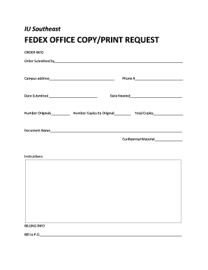 FedEx Office Copy/Print Request