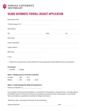 UCARD Automatic Payroll Deduction Application