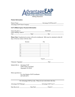 Billing Statement - Advantage EAP - advantageeap