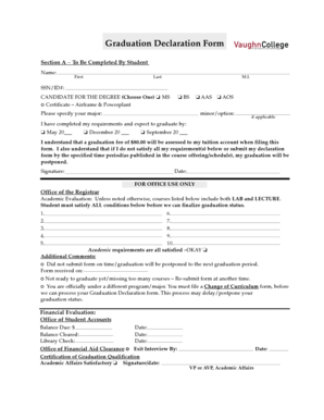 Graduation Declaration Form