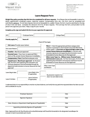 Wright Way Leave Request Form