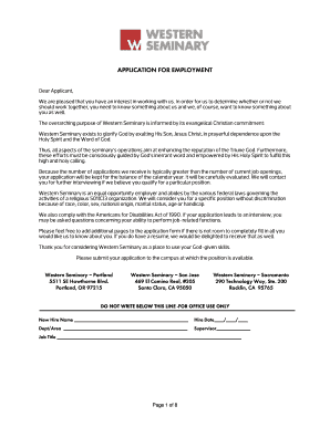 Employment Application Form