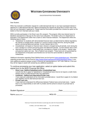 WGU Loan Application Form