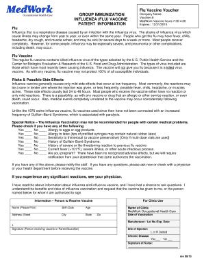 Flu Vaccine Voucher