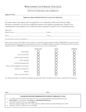 2016 Art Scholarship Letter of Reference - wlcedu