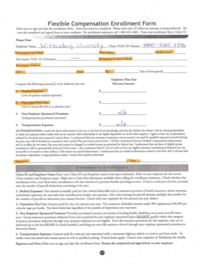 Flexible Compensation Enrollment Form