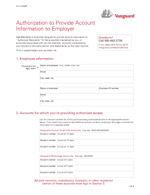 Authorization to Provide Account Information to Employer