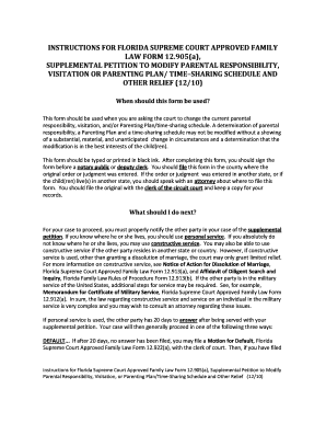 Florida Supplemental Petition to Modify Parental Responsibility