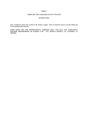 Complaint for Landlord to Evict Tenants