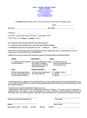 Authorization to Disclose Health Information