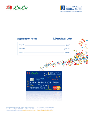 Doha Bank Lulu Card Application Form