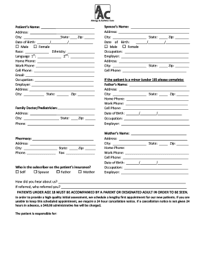 Patient Intake Form