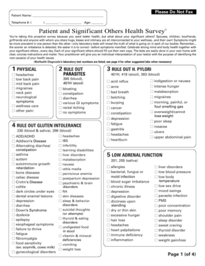Patient and Significant Others Health Survey