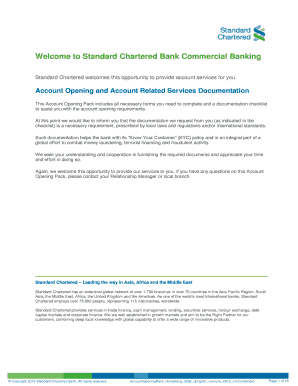 Standard Chartered Hong Kong Account Opening Form