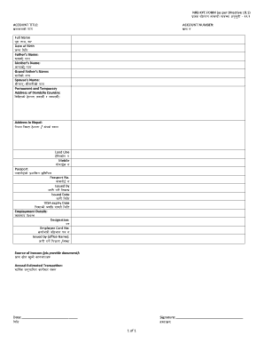 NRB KYC Form