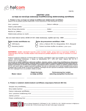 Qualified Electronic Certificate Request Form