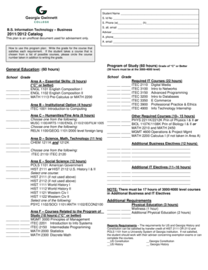 Business Information Technology Program Plan
