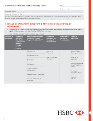 Company Connected Parties Update Form