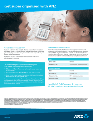 ANZ Super Advantage Rollover Form