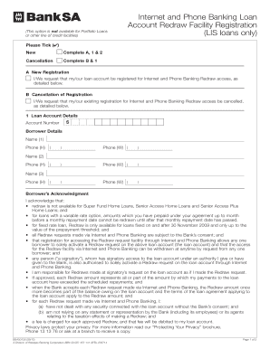 Internet and Phone Banking Loan Redraw Registration