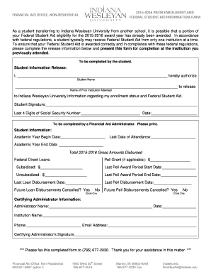 Federal Student Aid Information Form