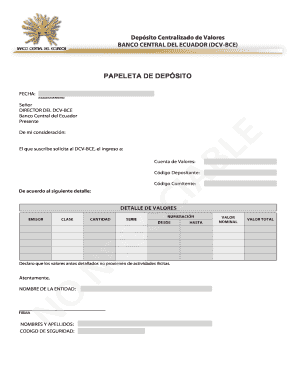 Papeleta de Depósito