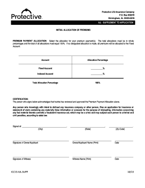 IUL - Supplement to Application