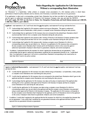 Life Insurance Application Notice