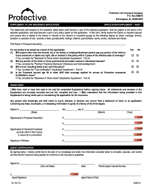 Life Insurance Application Supplement