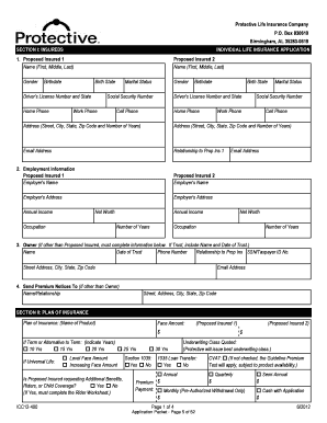 Individual Life Insurance Application Packet