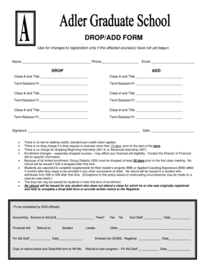 Drop Add Form