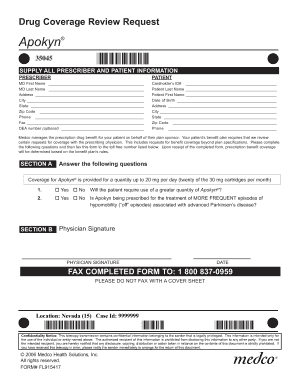 Drug Coverage Review Request Form