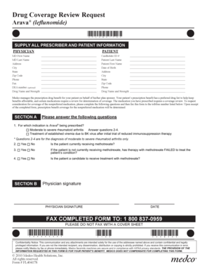 Drug Coverage Review Request Form