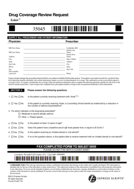 Drug Coverage Review Request for Xolair