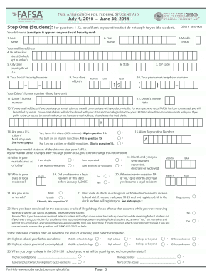 Free Application for Federal Student Aid (FAFSA)