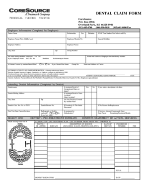 Dental Claim Form