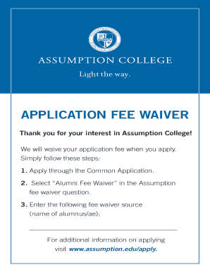 Application Fee Waiver