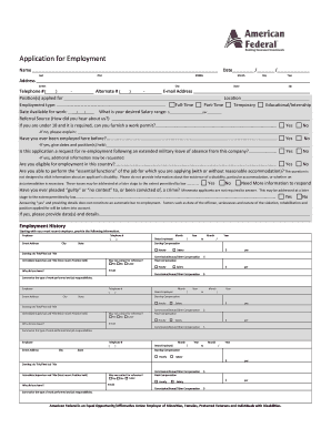 Employment Application Form