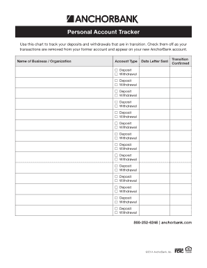 Personal Account Tracker