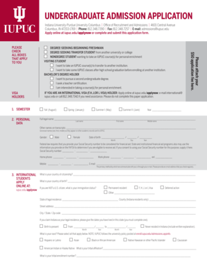 Undergraduate Admission Application