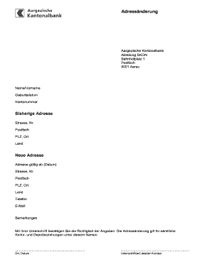 Adressänderung