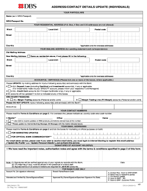 Address Contact Details Update Form