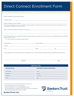 Direct Connect Enrollment Form