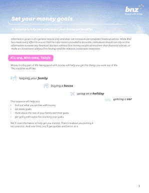 Money Goals Planning Guide