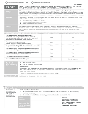 Cambridge Savings Bank Privacy Notice