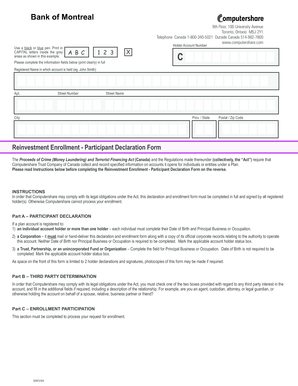Reinvestment Enrollment - Participant Declaration Form