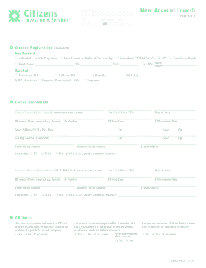 Citizens Bank New Account Form