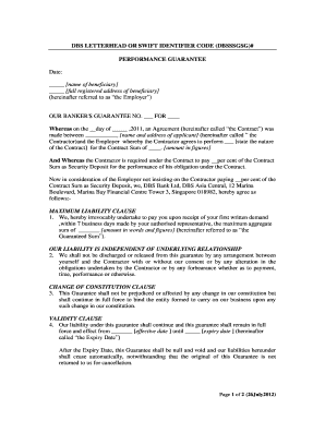 Sample catering contract - DBS LETTERHEAD OR SWIFT IDENTIFIER CODE DBSSSGSG